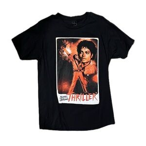 Michael Jackson "Thriller" Graphic Tee - Black & Red